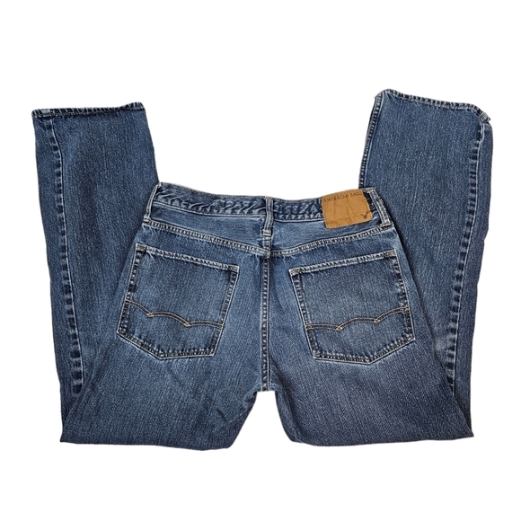 American Eagle Medium Wash Relaxed Straight Leg Denim Jeans Size 31 Men's F47 - Picture 8 of 13